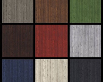 Wood Plank, Barn Wood, 100% Cotton Fabric. 9 Color Options Available. By the Half Yard. 18" long x 43" wide.