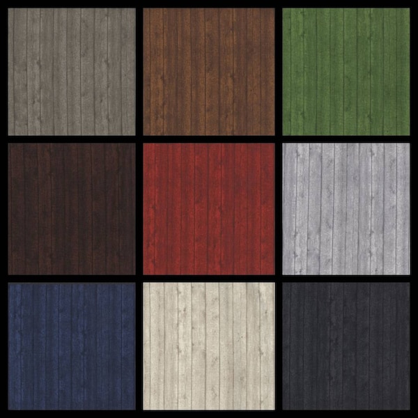 Wood Plank, Barn Wood, 100% Cotton Fabric. 9 Color Options Available. By the Half Yard. 18" long x 43" wide.