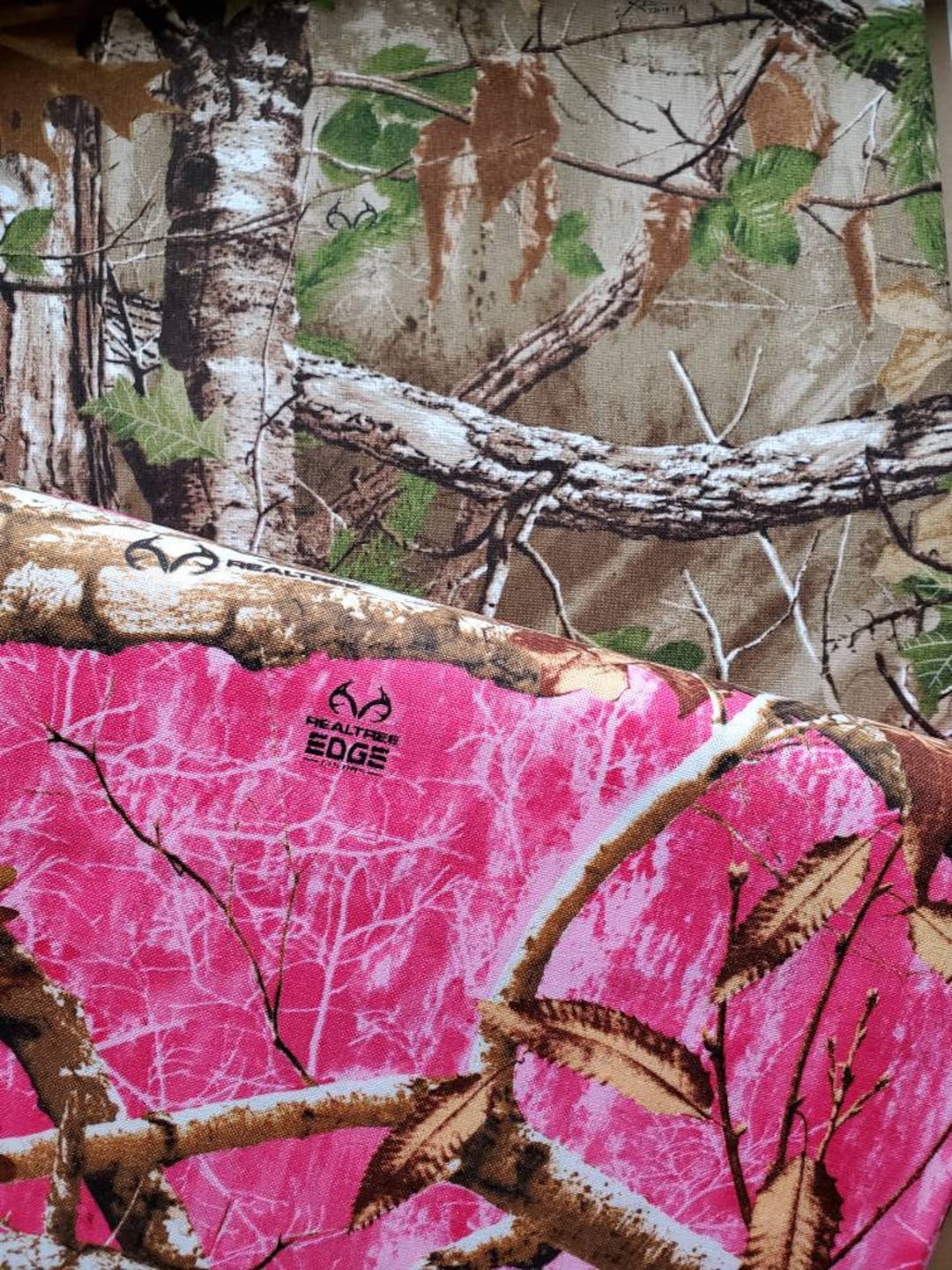 Real Tree Timber Camo Cotton Fabric. Available in Green or Pink. by the ...