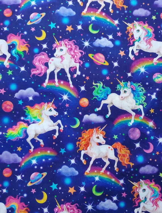 100% Cotton Fabric - Rainbows & Clouds - 43' 100% Cotton Fabric - Rainbows & Clouds - 43'