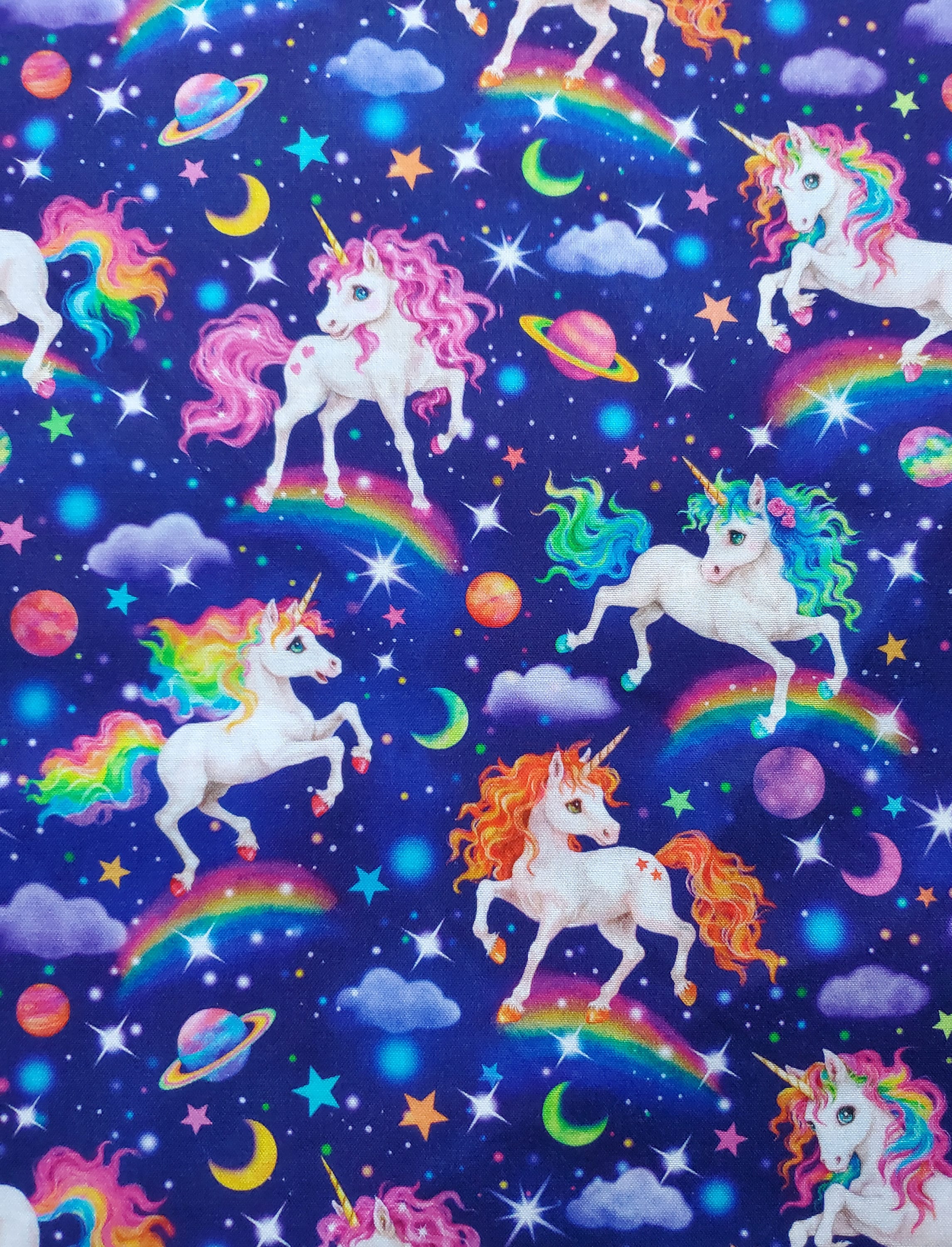 Unicorn Galaxy. Cotton Fabric by ATED. Unicorns, Planets