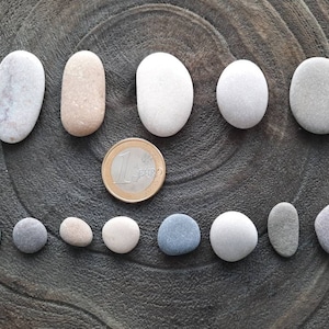 Bulk of 100 Pebbles, Flat & Colorful Genuine Beach Stones, Medium to Small Size, Craft Supply, Pebble Art, Beach Decor image 8