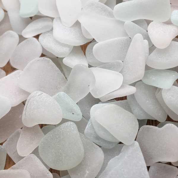 Bulk White Tiny/Small Genuine Sea Glass, Good Quality Sea Glass, White/Clear Color, 30-150 Pieces, Jewelry Making, Crafts, Decoration