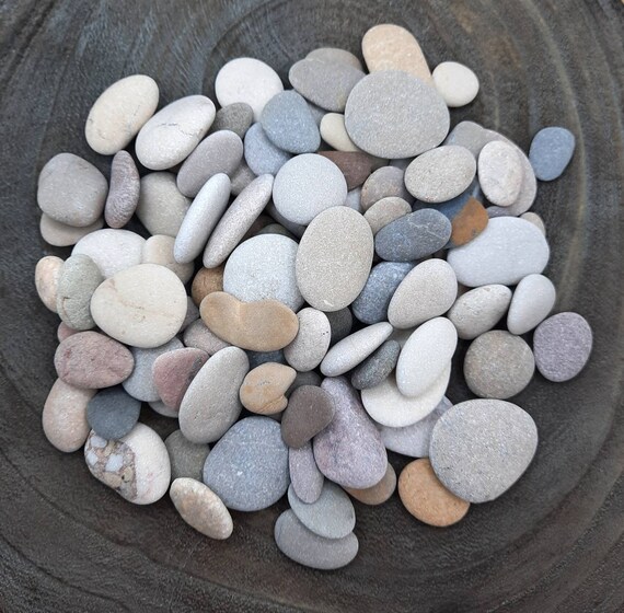 Bulk of 100 Pebbles Flat & Colorful Genuine Beach Stones Etsy