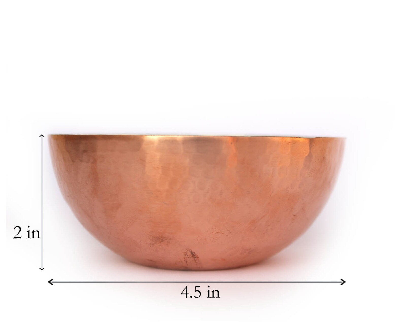 Hand Hammered Copper Bowl tin Plated Interior Serving Bowl Etsy UK