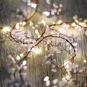 Gemstone string of lights (white), hand made, mains powered
