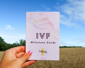 IVF Milestone Cards - IVF Gift, 27 milestone cards including frozen embryo transfer