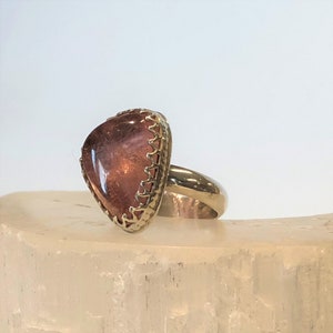 Pink Maine Tourmaline Sterling Silver Ring - Natural Gemstone - Natural Maine Tourmaline - Mainestone Jewelry
