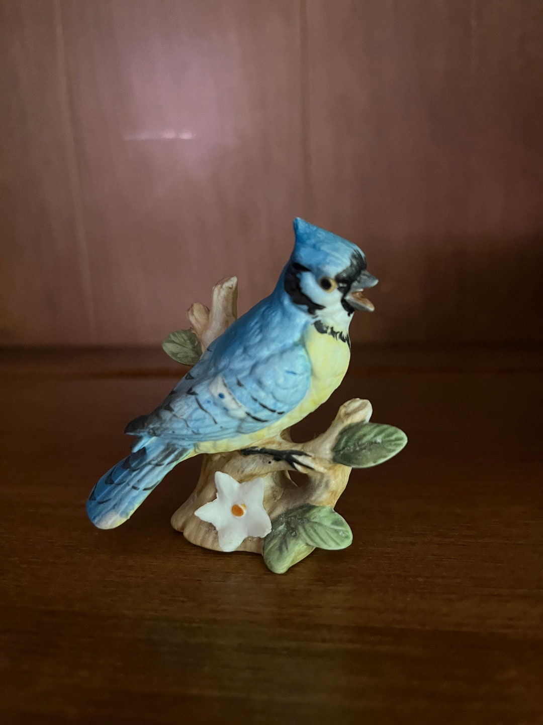 Blue Jay Vintage Lefton Miniature Porcelain Figurine Etsy