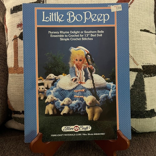 Little Bo Peep Crochet Pattern Pamphlet for a 13" Bed Doll - FCM 148 - 1987