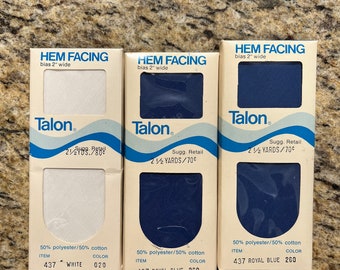 VINTAGE TALON SMALL WHITE LOOP BIAS TAPE TRIM 2.25 YDS FREE SHIPPING VINTAGE TALON SMALL WHITE LOOP BIAS TAPE TRIM 2.25 YDS FREE SHIPPING