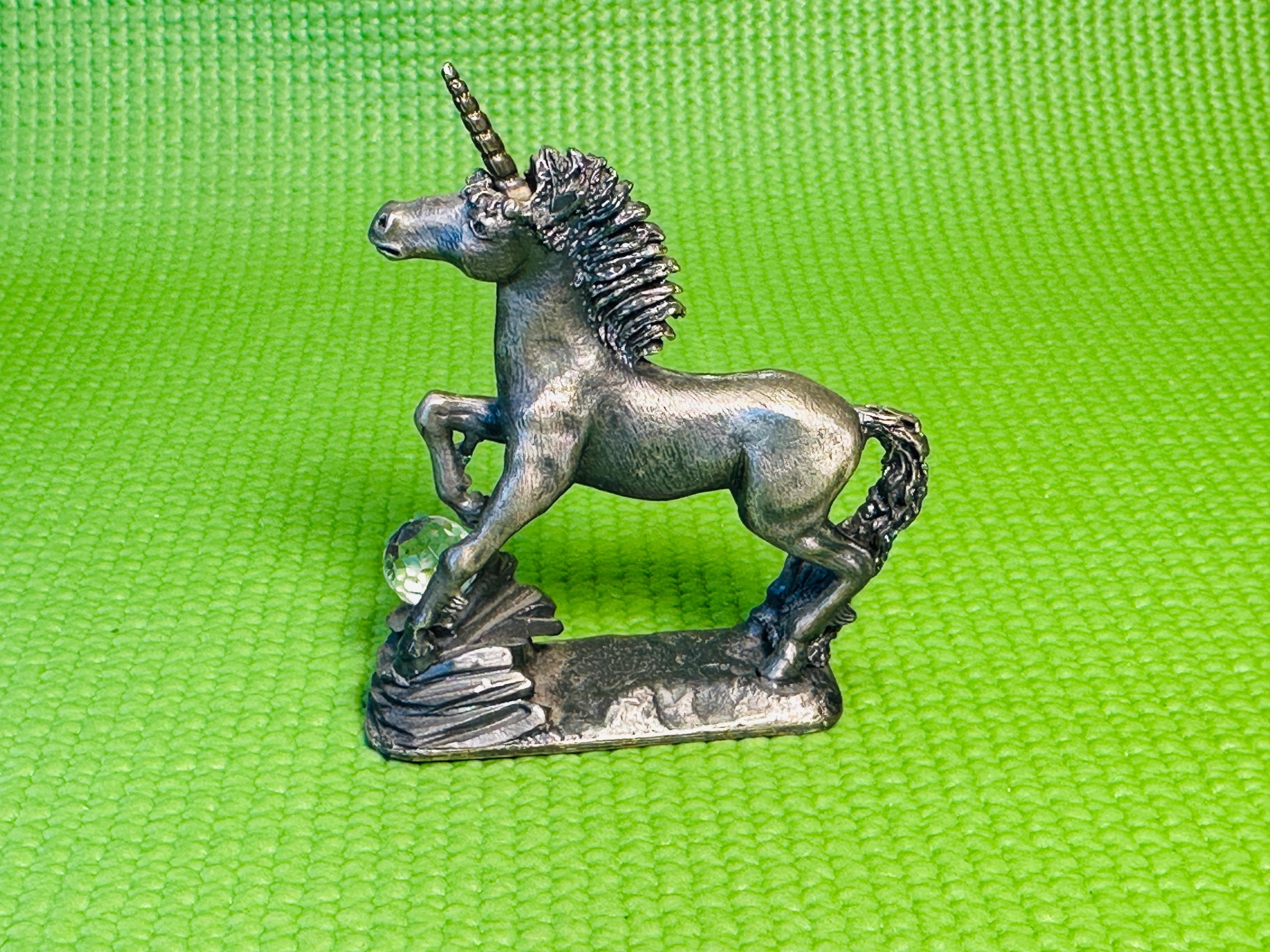 The Unicorn Pewter Figurine Myth and Magic Series With Swarovski