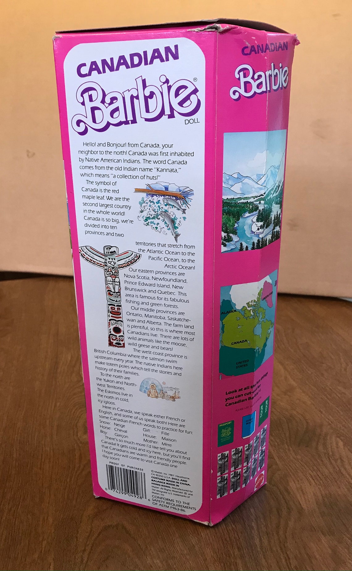 1987 Canadian Barbie Doll by Mattel Dolls of the World 4928 Etsy