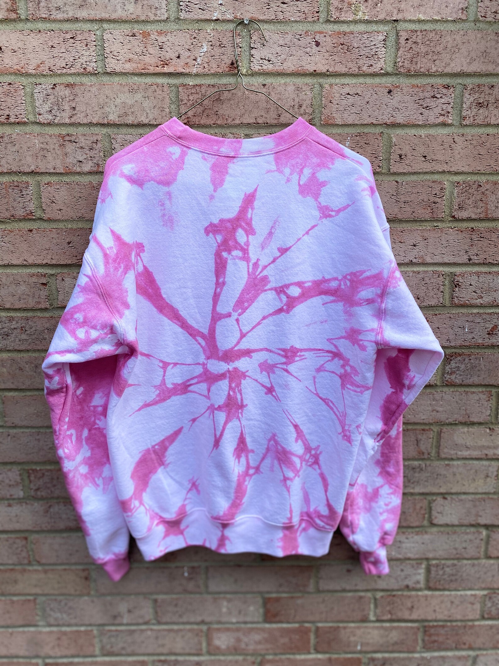 Tie Dyed/bleached Sweatshirt Sweatshirt Tie Dye Sweatshirt | Etsy