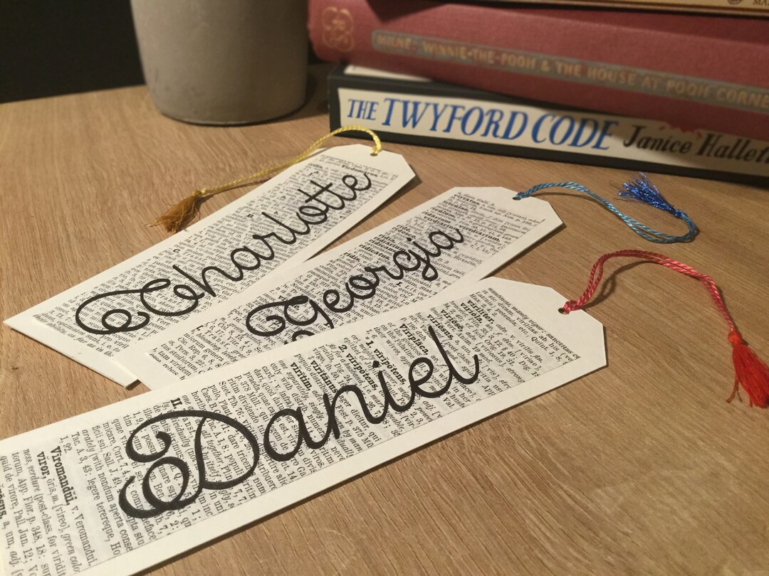 Pld Bookmark Personalised Bookmark, Reused Old Books, Booklover Gift - Etsy