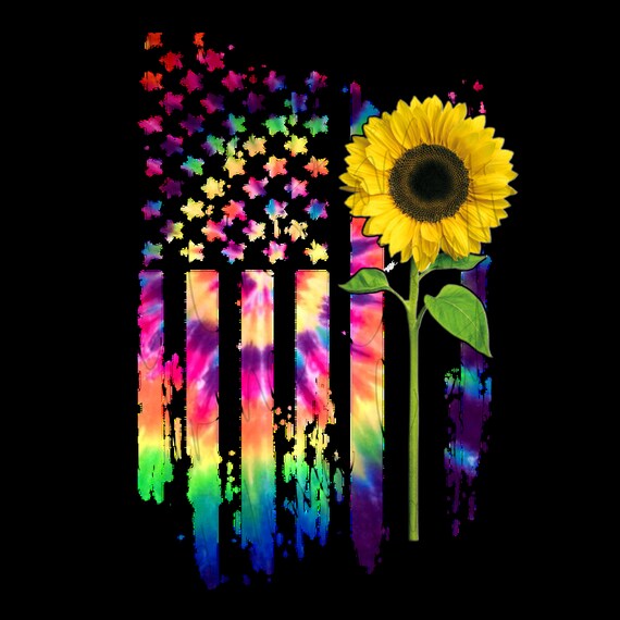 The Dye flag and sunflower PNG/SVG | Etsy