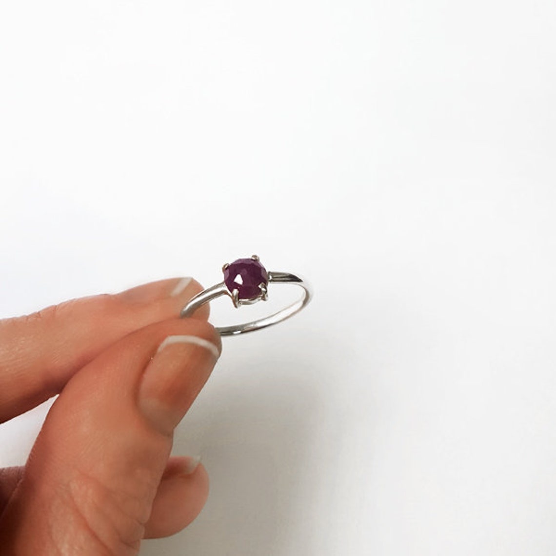 Vintage Natural Ruby Classic Ring 14k/18k/925 Sterling Silver - Etsy UK