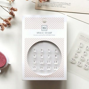 MU My Icon Clear Stamp Set No.03~04 (Série Calendar) | Carimbo de planejador fofo, acessórios de planejador, scrapbooking, bullet journal, junk journal