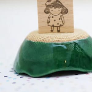 Black Milk Project Kami Kami Chop Series Rubber Stamp - Tamago Girl