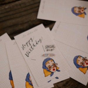 La Dolce Vita Dickes Papier Minikarten Set - Schreib etwas für Dich (40 Stück) | Memo Karte, süßes Briefpapier, Grußkarte, Papiercollage
