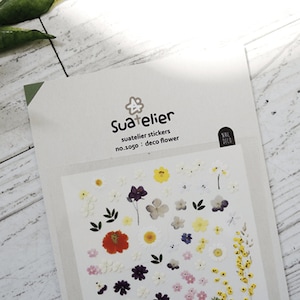Suatelier Sticker - 1050 Deco Flower | Korean Stationery, Cute Planner Stickers,  Deco Stickers, Planner Accessories, Collage, Scrapbooking