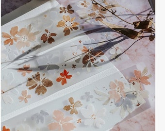 Miauw Anemoon Matte PET/Washi Tape |. Kawaii Washi Tape, Planner Accessoires, Planner Sticker, Bullet Journal, Scrapbooking, Collage