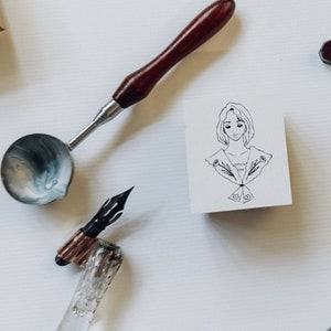 La Dolce Vita Rubber Stamp - Flower Scarf Girl
