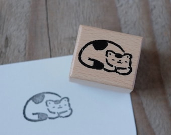 Masao Takahata Rubber Stamp - Cat Series | Wooden Rubber Stamp, Japanese Stationery, Planner Stamps, Planner Accessories, Stationery Gift