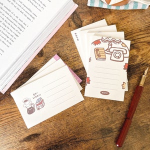 Unimoco EX-LIBRIS Memo Pad - Can’t Live without Books |Cute Notepad, Kawaii Stationery, Planner Accessories, Coffee Notepad, Book Memo Pad