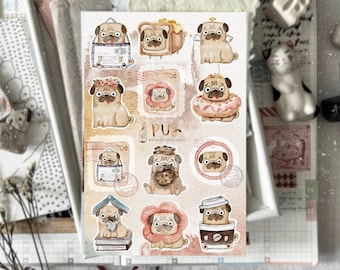 Feuille d'autocollants mat Black Milk Project - Chien