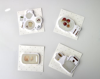 Fstudio Tea Time Memo Sheets Set |Notes Memo, Notes Pack, Notes Set, Cute Stationery, Office Supplies, Planner Accessories, Gift for her