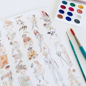 IDAKO-washitape - meesterwerk | Schattig plakband, scrapbooking, papiercollage, planneraccessoires, rommeldagboek, potloodkleurenstickers