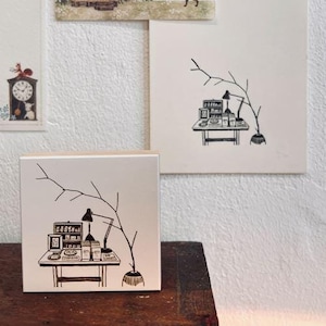 Chop Diam x Sum Shop Rubber Stamp - Shop Corner | Wood Rubber Stamp, Planner Stamp, Journal Stamp, Rubber Stamp Set, Kawaii Stationery