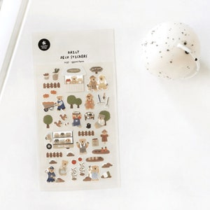 Suatelier Sticker - 1137 Ggumi Farm | Korean Stationery, Cute Planner Stickers, Deco Stickers, Planner Accessories, Collage, Scrapbooking