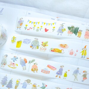 Taśma papierowa Dodolulu Japanese Washi z edycji świątecznej - A Little Bit of Christmas | Taśma świąteczna, naklejka świąteczna, taśma maskująca świąteczna