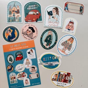 La Dolce Vita Sticker Set - Travel Agency (11 pcs)  La Dolce Vita Girl Stickers, Cute Sticker Pack, Stationery Gift, Kawaii Journal Stickers