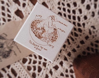 Chop Diam Rubber Stamp - Ais Kacang | Cute Wood Rubber Stamp, Planner Stamp, Journal Stamp, Rubber Stamp Set, Kawaii Stationery