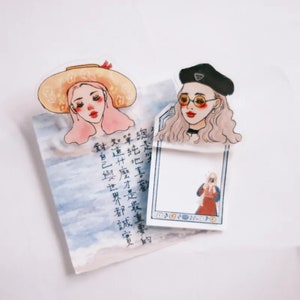 La Dolce Vita Acrylic Clips - Series 1 | Planner Clip, Planner Accessories, Notebook Clip, Paper Clip, Girl Page Clip, Paper Organizer