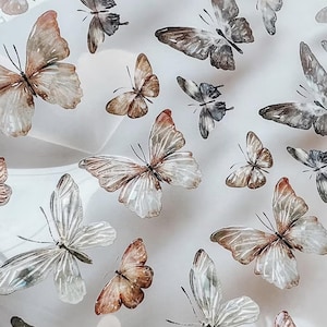 Meow Beautiful Butterfly Glossy PET Tape with Iridescent | Stationery, Journal Masking Tape, Planner Accessories, Junk Journal, Scrapbooking