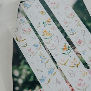Meow Illustration Washi Tape - Magic Flower | Kawaii Washi Tape, Planner Accessories, Planner Sticker, Bullet Journal, Scrapbooking, Collage