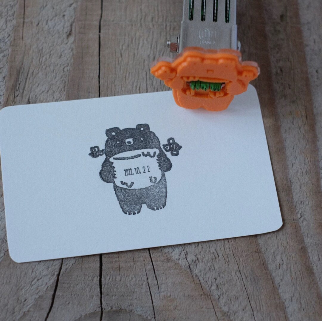 Masao Takahata Date Stamp Honey Bear Japanese Date Stamp, Mechanical ...