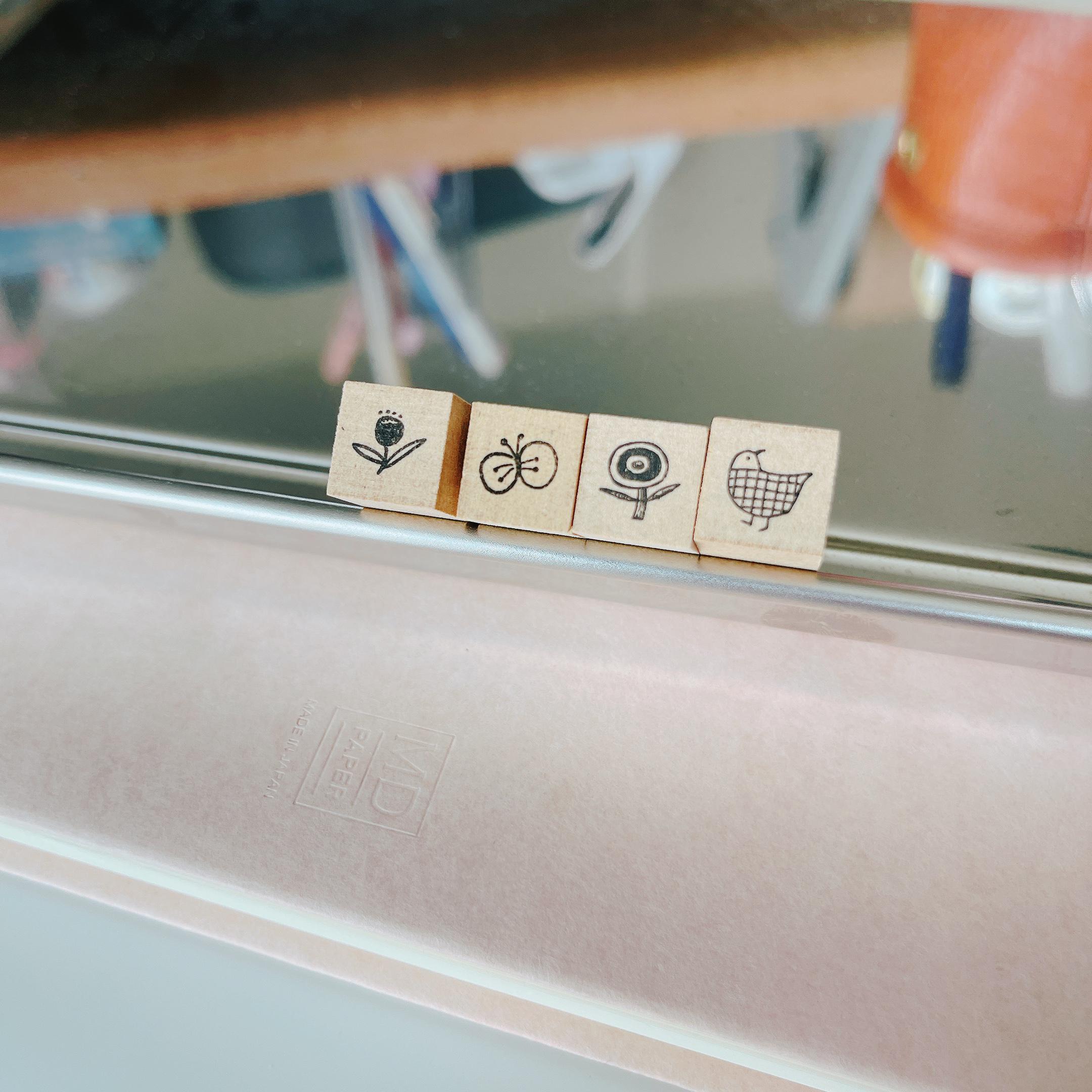 Planner Rabber Wan Studio Series 4 Mini Planner Daily Stamp | Mini Wooden Rubber Stamp ...