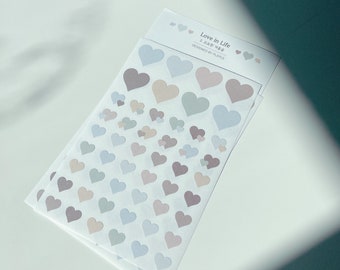 Herz Sticker 02 von Pleple | Niedlicher Planner Aufkleber, koreanische Aufkleber, Siegel-Aufkleber, Herzform-Aufkleber, Liebesaufkleber, Geschenk zum Valentinstag