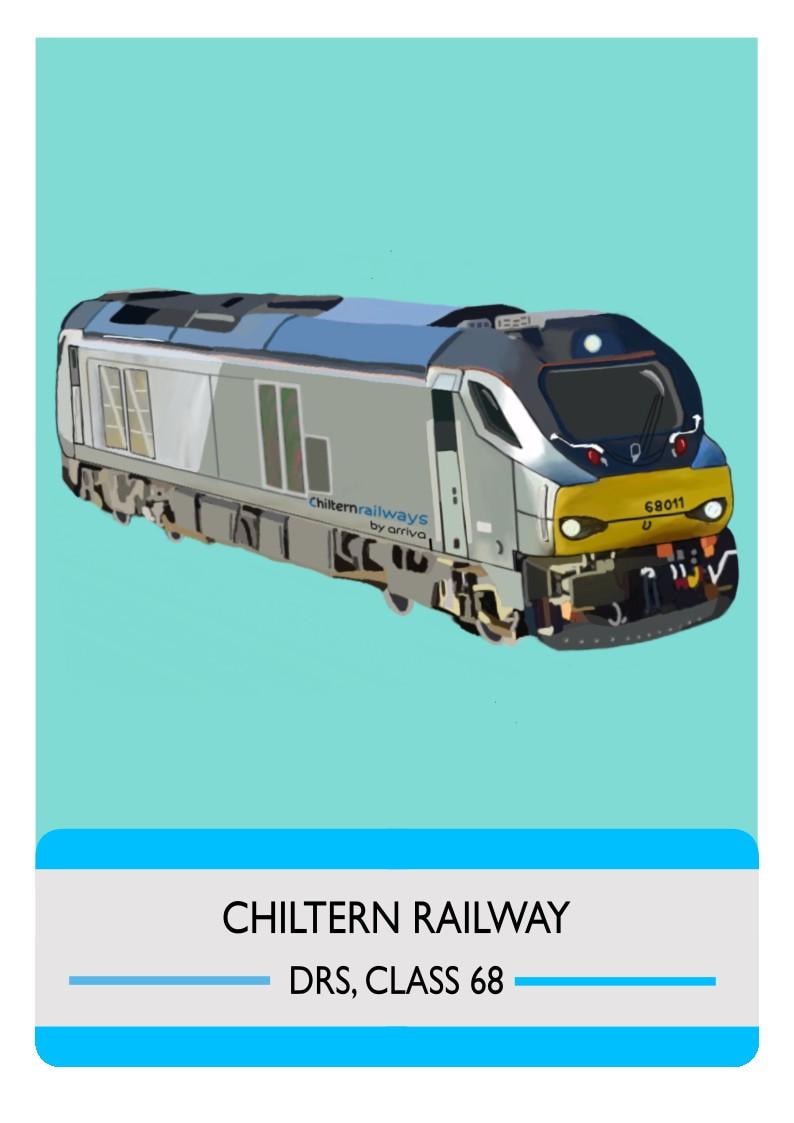 Chiltern Railways Class 80 Series Train Art Print Premium Quality And 