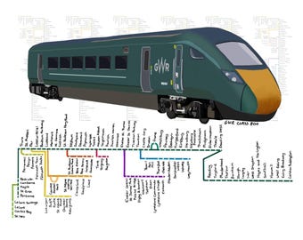 Great Western Railway Class 800 Train Art Print With Rail