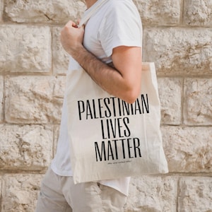 LA VIE DES PALESTINIENS COMPTE – Sac en tissu / Sac en jute / Sac fourre-tout, Palestine, Palestine libre, Gaza libre, Vêtements pour la paix, Hommes, Femmes