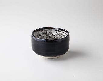 Tenmoku Mino Ware Matcha Bowl: Handcrafted Japanese Chawan