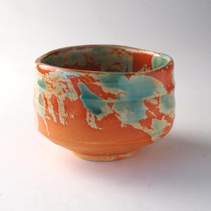 Made in Japan | Handmade “Shinkai Chirashi” Mino Ware Matcha Bowl | Japanese Ceramic Chawan for Tea Ceremony | Traditional Pottery from Gifu