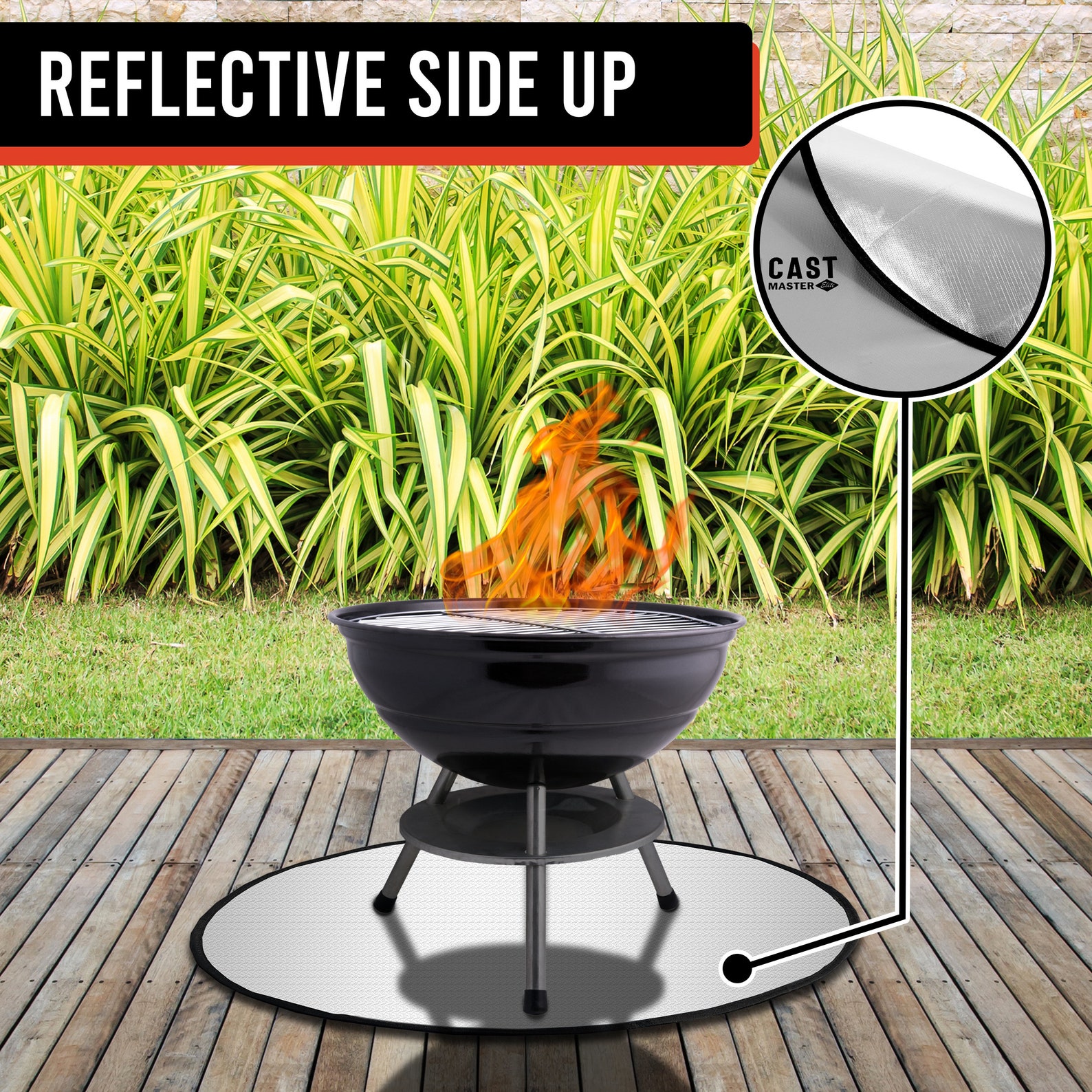 Fire Pit Mat Fireproof Mat for Under Firepit Twosided Heat Resistant