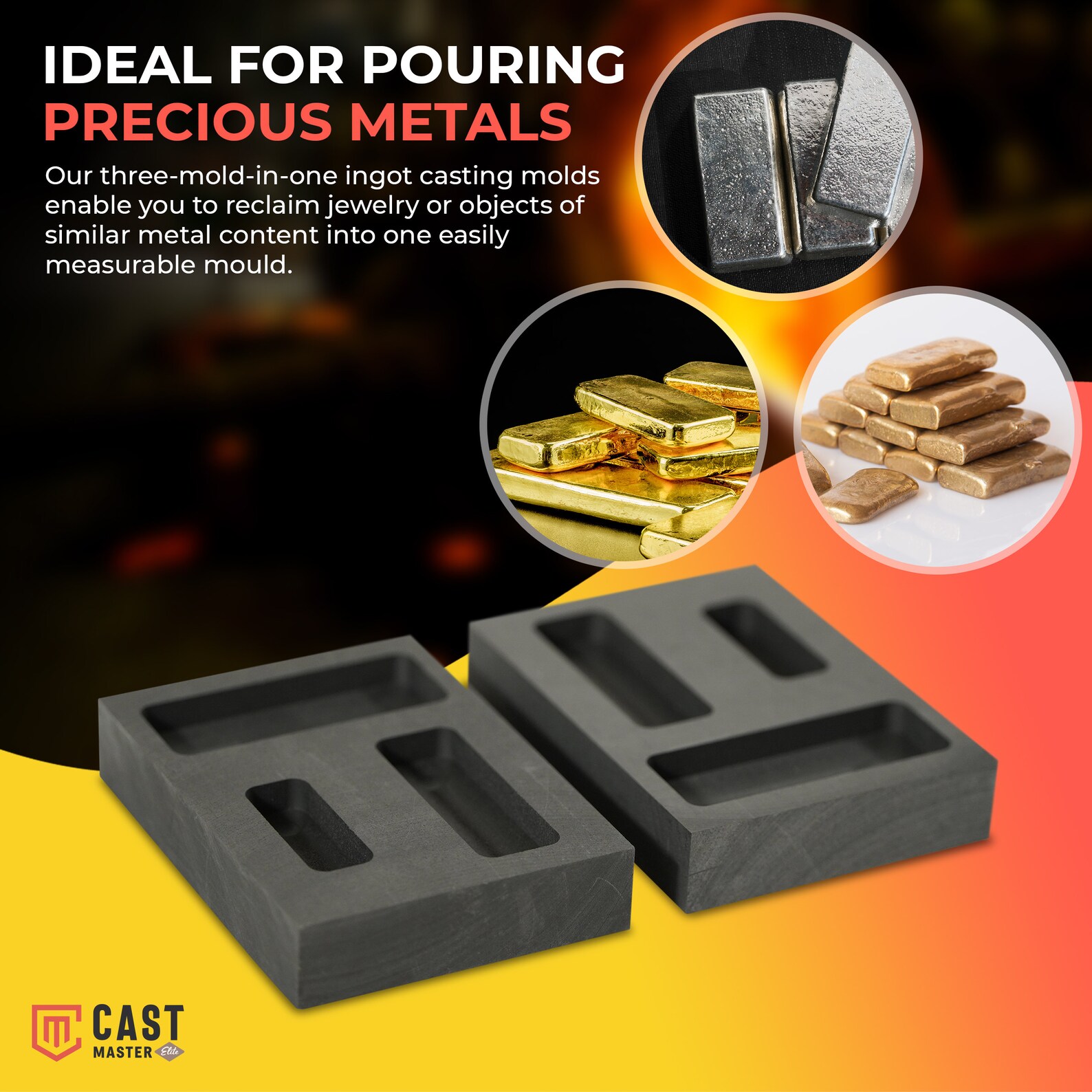 Cast Master Elite Metal Molds Casting Graphite Ingot Mold Etsy